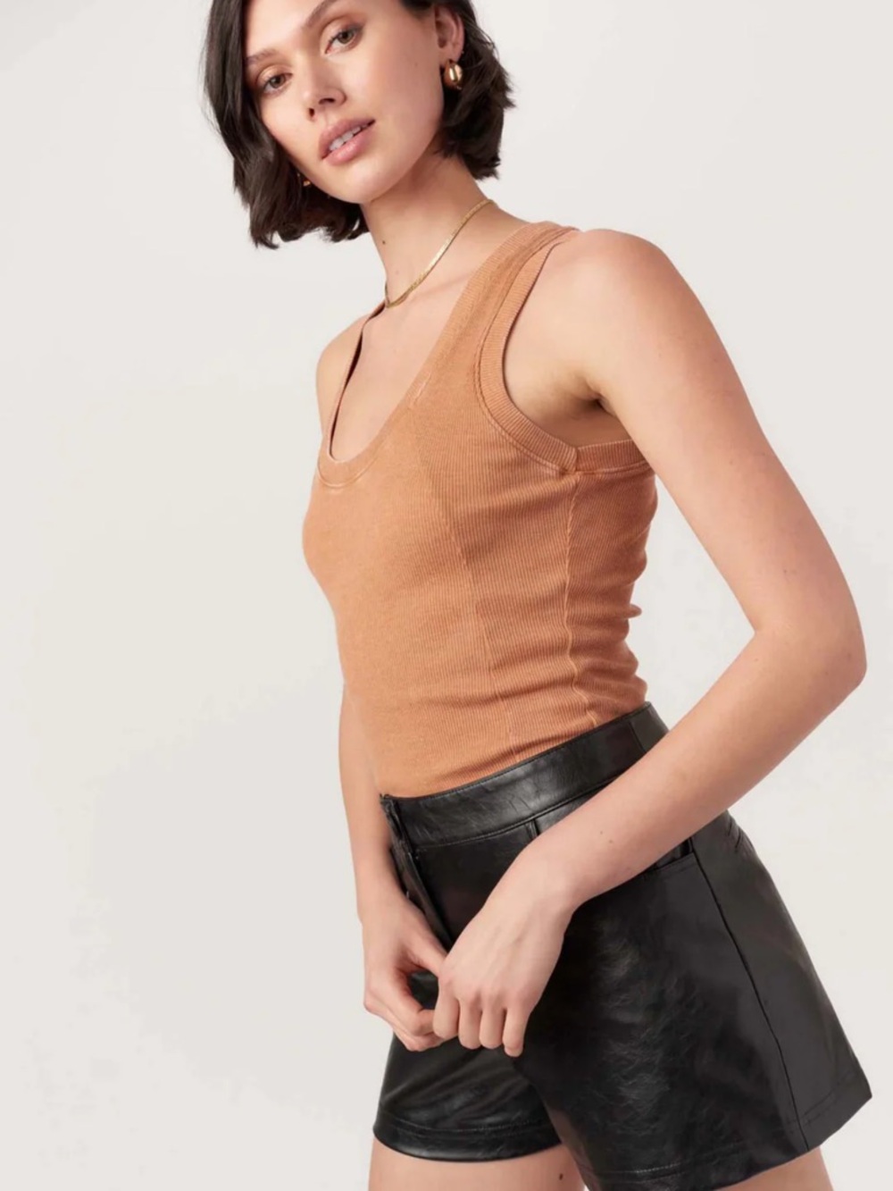 Porta Seamed Burnout Rib Tank is a fitted racerback made from soft burnout rib. - Picture 7 of 9